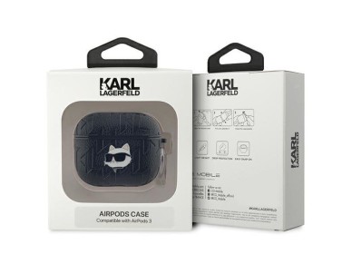 Karl Lagerfeld Monogram Choupette Head case for AirPods 3 - black Karl Lagerfeld Monogram Choupette Head case for AirPods 3 - black