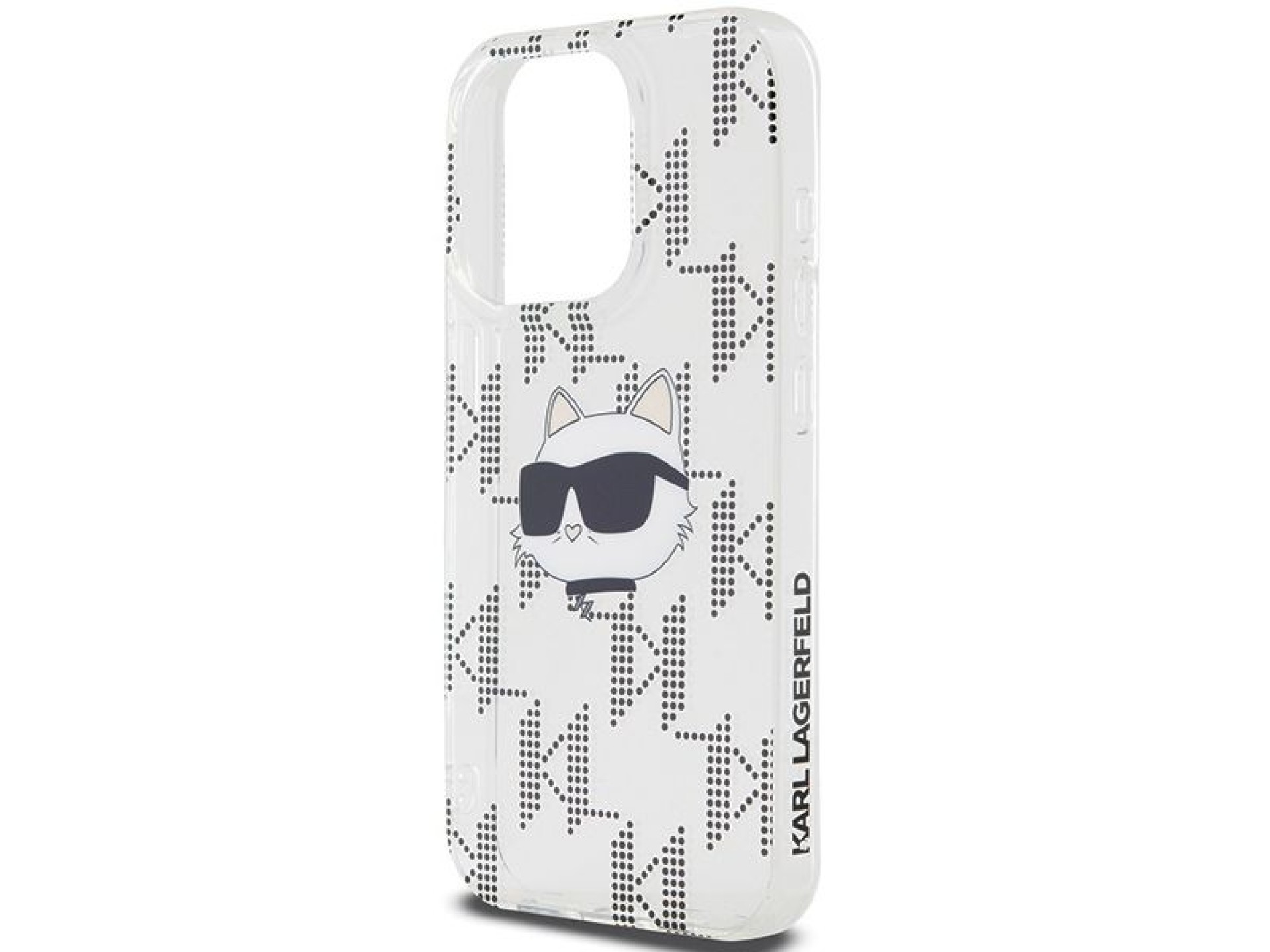 Karl Lagerfeld IML Choupette Head & Monogram case for iPhone 15 Pro - transparent