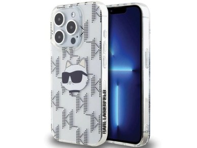 Karl Lagerfeld IML Choupette Head & Monogram case for iPhone 15 Pro - transparent Karl Lagerfeld IML Choupette Head & Monogram case for iPhone 15 Pro - transparent