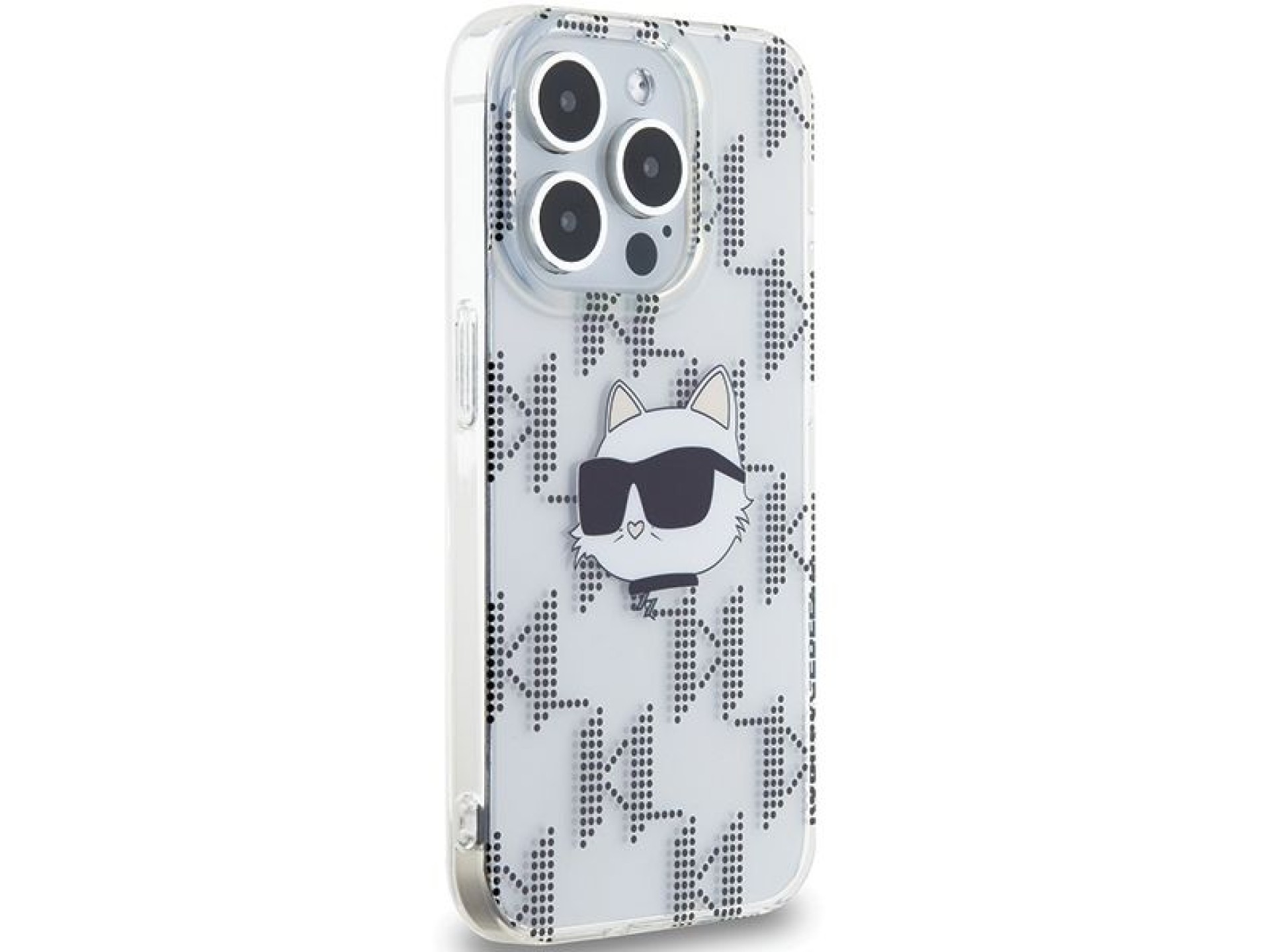 Karl Lagerfeld IML Choupette Head & Monogram case for iPhone 15 Pro - transparent