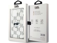 Capa transparente Karl Lagerfeld IML Choupette Head & Monogram para iPhone 15/14/13 Capa transparente Karl Lagerfeld IML Choupette Head & Monogram para iPhone 15/14/13