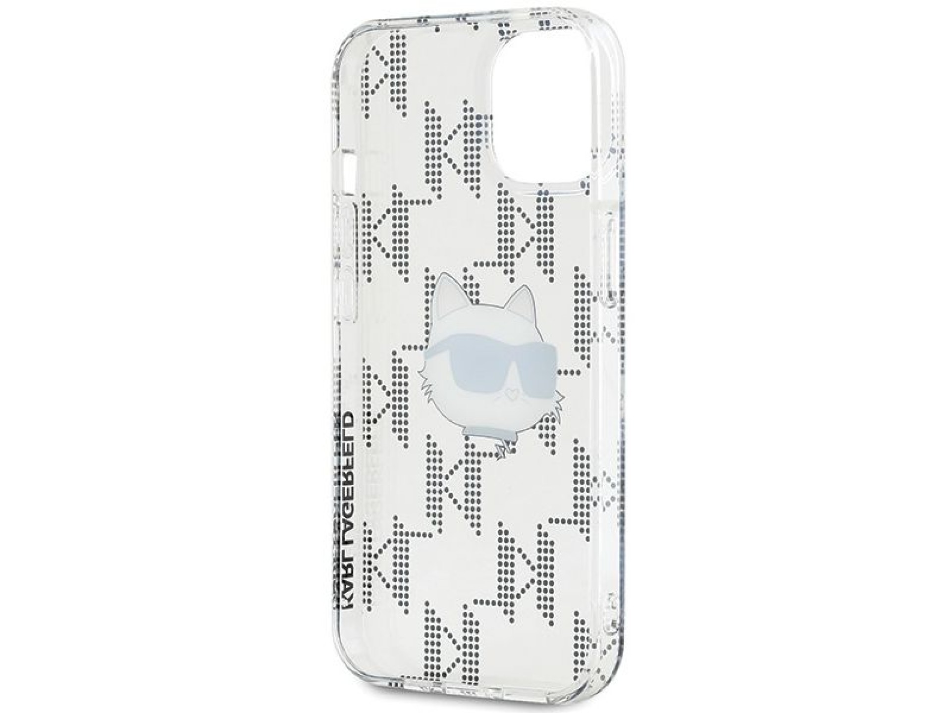 Capa transparente Karl Lagerfeld IML Choupette Head & Monogram para iPhone 15/14/13