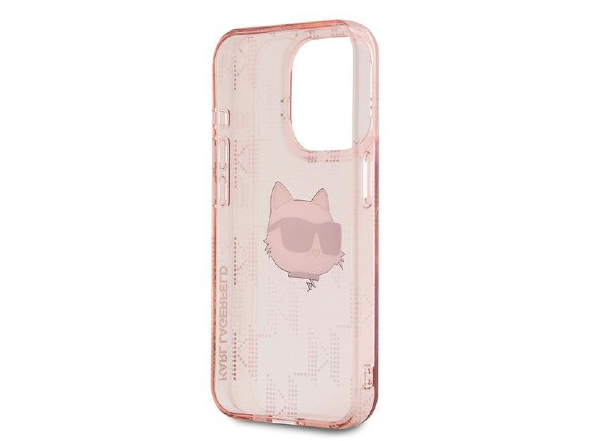 Funda Karl Lagerfeld IML Choupette Head & Monogram para iPhone 15 Pro Max - rosa