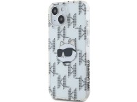 Capa transparente Karl Lagerfeld IML Choupette Head & Monogram para iPhone 15/14/13 Capa transparente Karl Lagerfeld IML Choupette Head & Monogram para iPhone 15/14/13