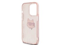 Karl Lagerfeld IML Choupette Head & Monogram case for iPhone 14 Pro - pink Karl Lagerfeld IML Choupette Head & Monogram case for iPhone 14 Pro - pink