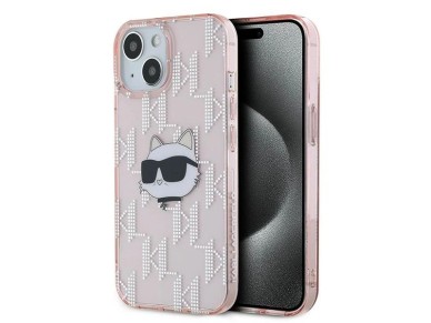 Capa Karl Lagerfeld IML Choupette Head & Monogram para iPhone 13 - rosa