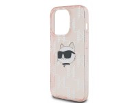 Capa Karl Lagerfeld IML Choupette Head & Monogram para iPhone 13 Pro / 13 - rosa Capa Karl Lagerfeld IML Choupette Head & Monogram para iPhone 13 Pro / 13 - rosa