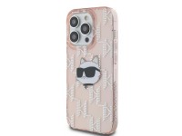 Capa Karl Lagerfeld IML Choupette Head & Monogram para iPhone 13 Pro Max - rosa Capa Karl Lagerfeld IML Choupette Head & Monogram para iPhone 13 Pro Max - rosa