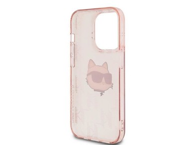 Karl Lagerfeld IML Choupette Head & Monogram case for iPhone 13 Pro Max - pink Karl Lagerfeld IML Choupette Head & Monogram case for iPhone 13 Pro Max - pink