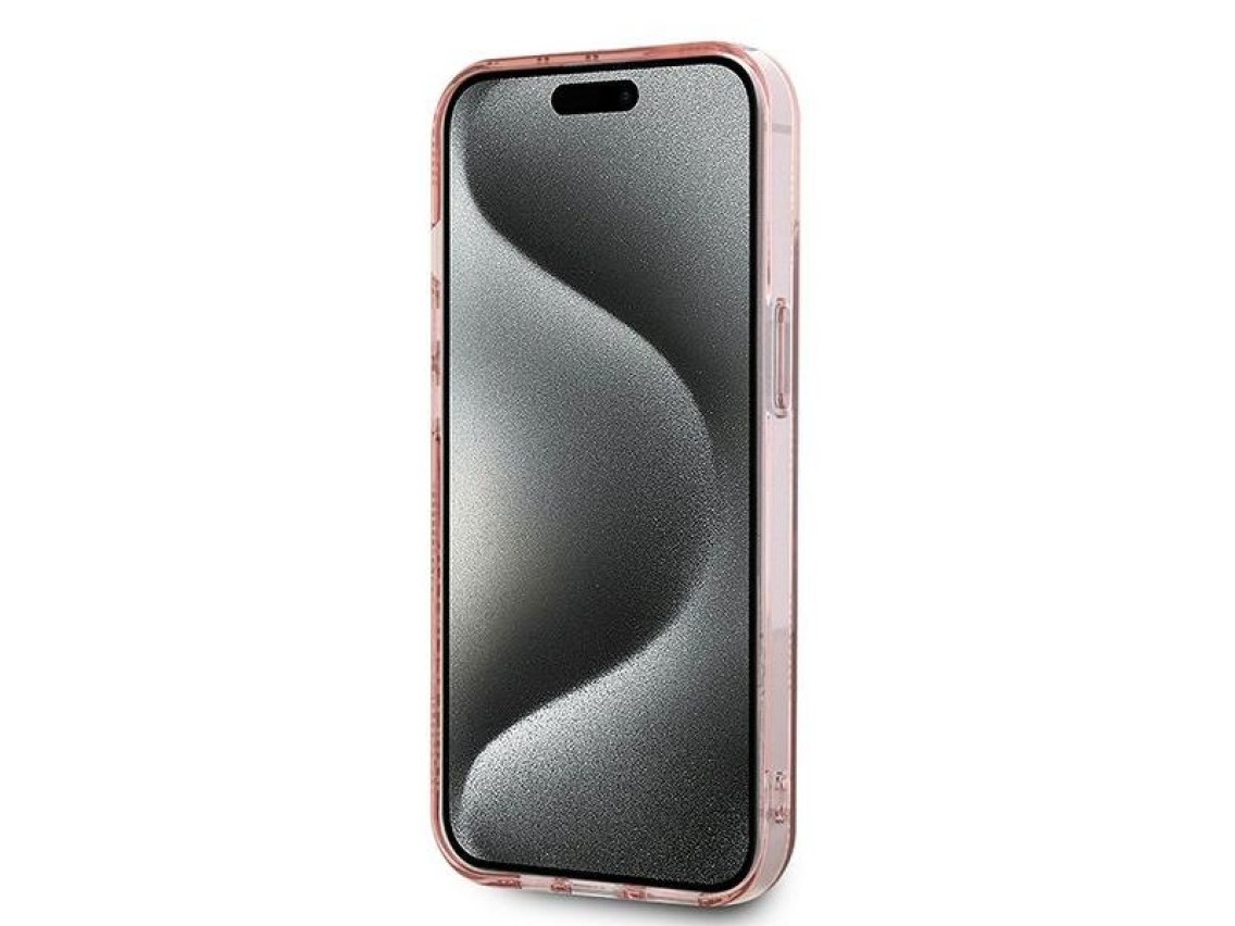 Karl Lagerfeld IML Choupette Head & Monogram case for iPhone 13 - pink