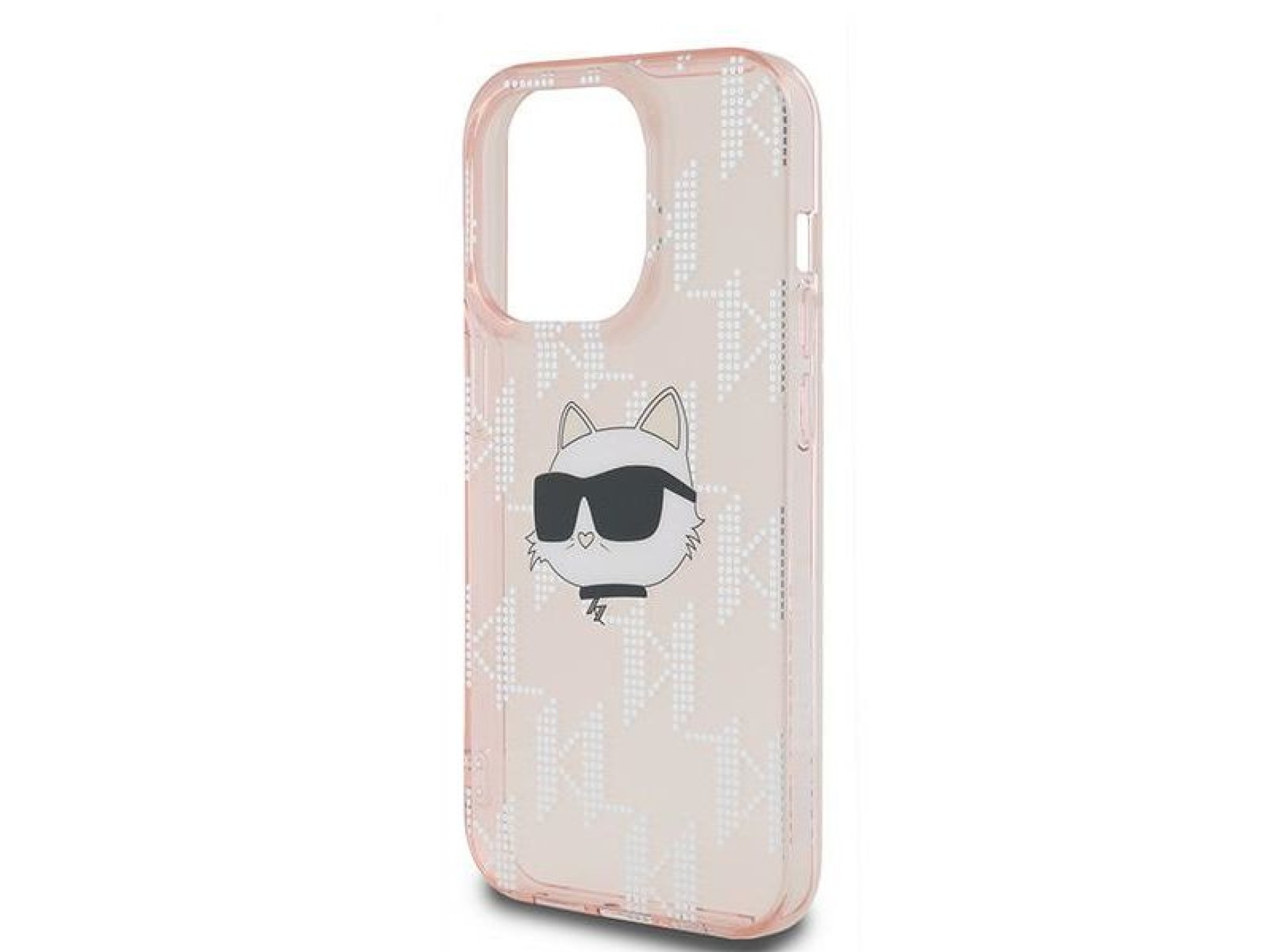 Capa Karl Lagerfeld IML Choupette Head & Monogram para iPhone 13 Pro / 13 - rosa