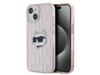 Karl Lagerfeld IML Choupette Head & Monogram case for iPhone 13 - pink