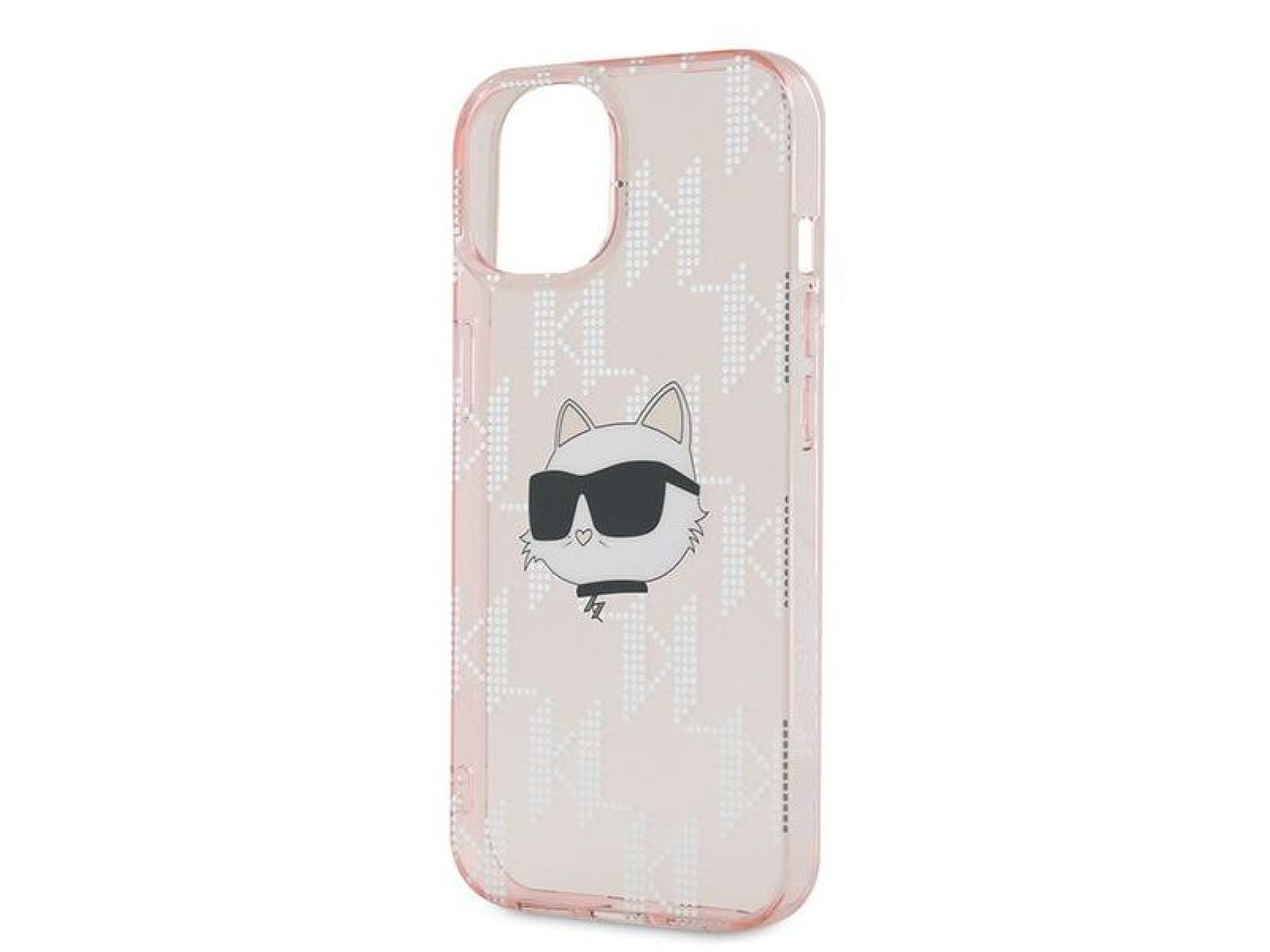 Funda Karl Lagerfeld IML Choupette Head & Monogram para iPhone 14 / 15 / 13 - rosa