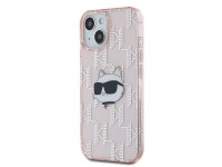 Funda Karl Lagerfeld IML Choupette Head & Monogram para iPhone 14 / 15 / 13 - rosa Funda Karl Lagerfeld IML Choupette Head & Monogram para iPhone 14 / 15 / 13 - rosa