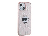 Funda Karl Lagerfeld IML Choupette Head & Monogram para iPhone 14 / 15 / 13 - rosa Funda Karl Lagerfeld IML Choupette Head & Monogram para iPhone 14 / 15 / 13 - rosa