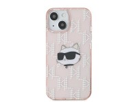 Funda Karl Lagerfeld IML Choupette Head & Monogram para iPhone 14 / 15 / 13 - rosa Funda Karl Lagerfeld IML Choupette Head & Monogram para iPhone 14 / 15 / 13 - rosa