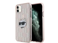 Karl Lagerfeld IML Choupette Head & Monogram case for iPhone 11 / Xr - pink Karl Lagerfeld IML Choupette Head & Monogram case for iPhone 11 / Xr - pink