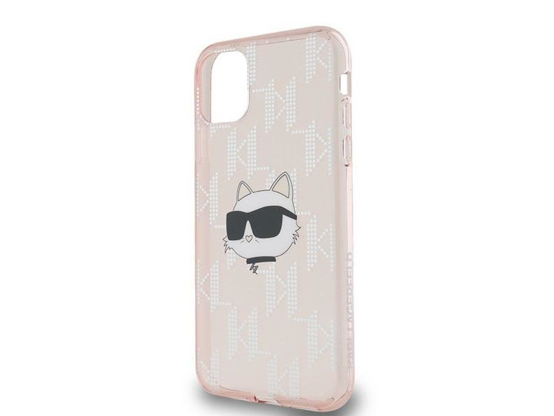 Karl Lagerfeld IML Choupette Head & Monogram case for iPhone 11 / Xr - pink