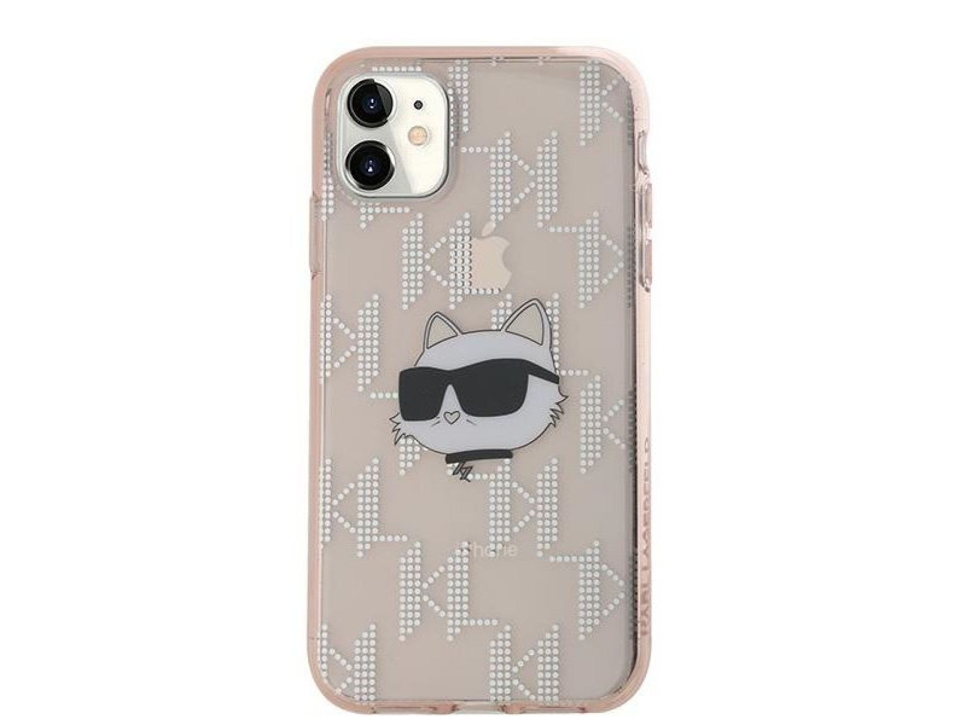 Karl Lagerfeld IML Choupette Head & Monogram case for iPhone 11 / Xr - pink