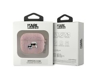 Karl Lagerfeld Monogram Karl & Choupette Head Case for AirPods 3 - Pink Karl Lagerfeld Monogram Karl & Choupette Head Case for AirPods 3 - Pink