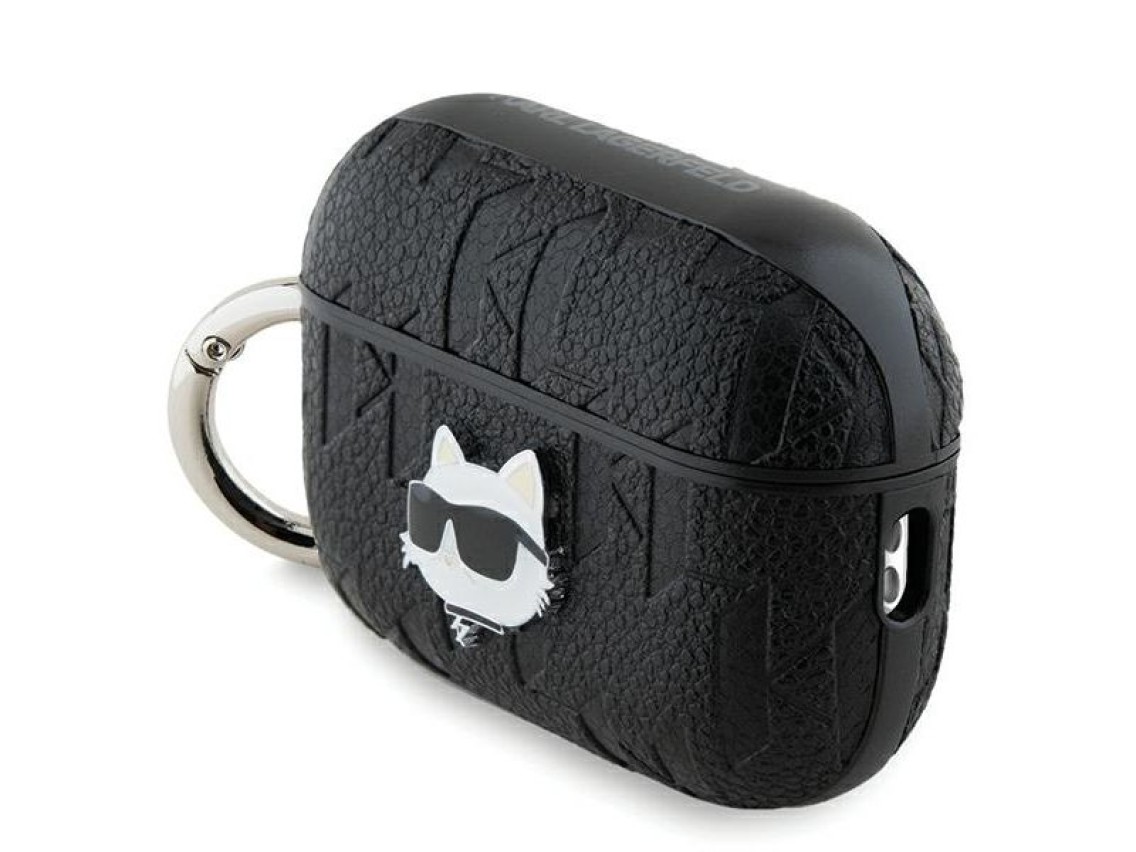 Capa Karl Lagerfeld Monogram Choupette Head para AirPods Pro 2 - preta