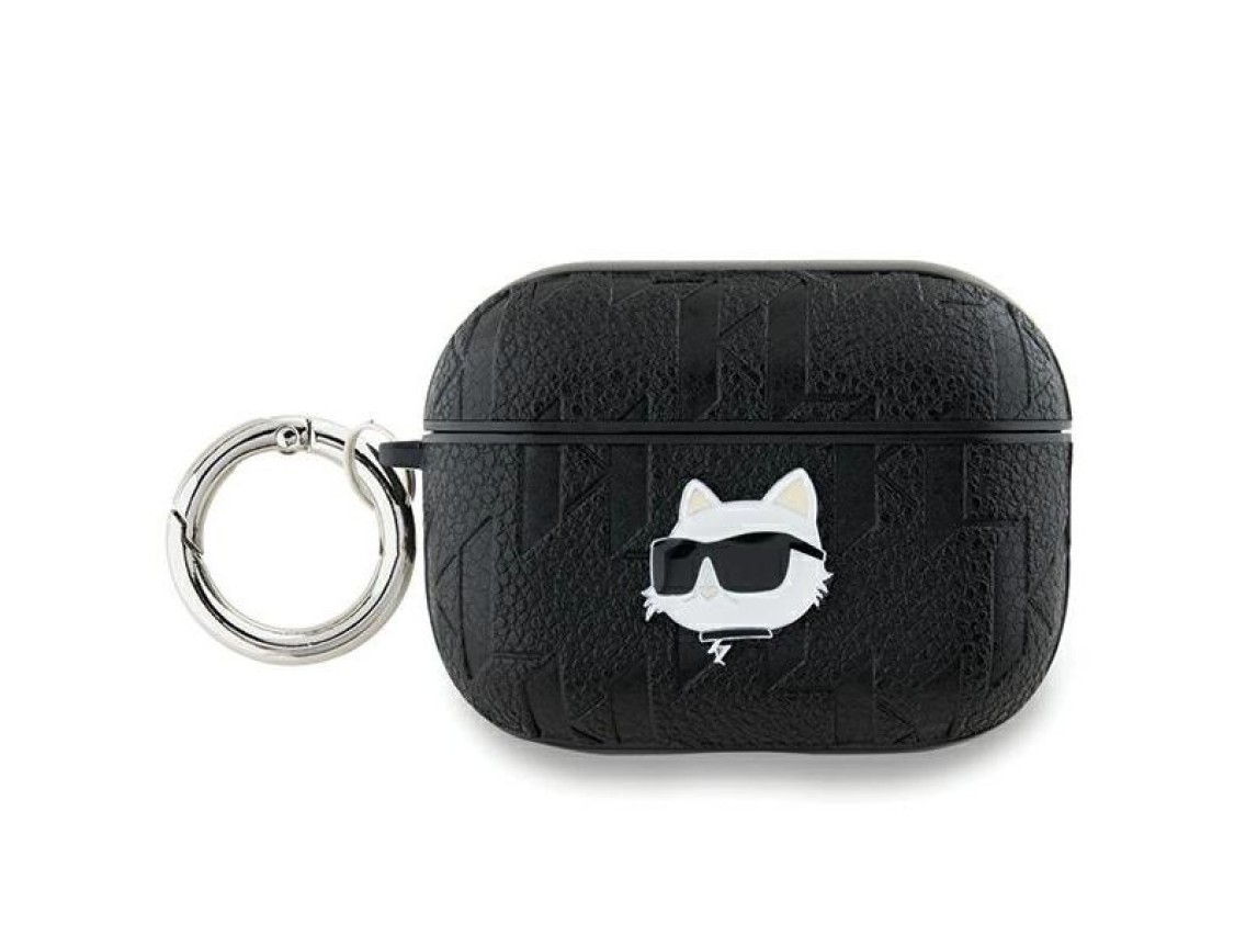 Capa Karl Lagerfeld Monogram Choupette Head para AirPods Pro 2 - preta