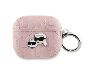 Karl Lagerfeld Monogram Karl & Choupette Head Case for AirPods 3 - Pink Karl Lagerfeld Monogram Karl & Choupette Head Case for AirPods 3 - Pink
