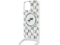 Karl Lagerfeld IML Crossbody Monogram Karl & Choupette Head MagSafe Case for iPhone 15 / 14 / 13 - T