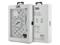Karl Lagerfeld IML Crossbody Monogram Karl & Choupette Head MagSafe Case for iPhone 15 / 14 / 13 - T