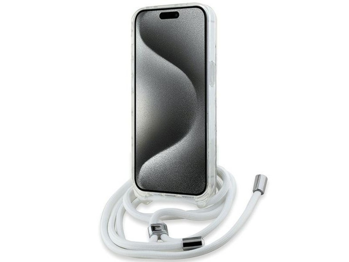 Karl Lagerfeld IML Crossbody Monogram Karl & Choupette Head MagSafe Case for iPhone 15 / 14 / 13 - T