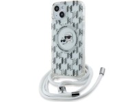 Funda bandolera Karl Lagerfeld IML Monogram Karl & Choupette Head MagSafe para iPhone 15 / 14 / 13 -