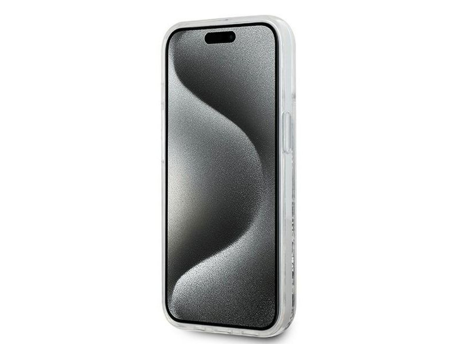 Capa MagSafe Karl Lagerfeld Liquid Glitter Choupette Head para iPhone 15 Plus / 14 Plus - Transparen