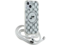 Karl Lagerfeld IML Crossbody Monogram Karl & Choupette Head MagSafe Case for iPhone 15 / 14 / 13 - T