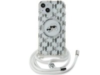Karl Lagerfeld IML Crossbody Monogram Karl & Choupette Head MagSafe Case for iPhone 15 / 14 / 13 - T