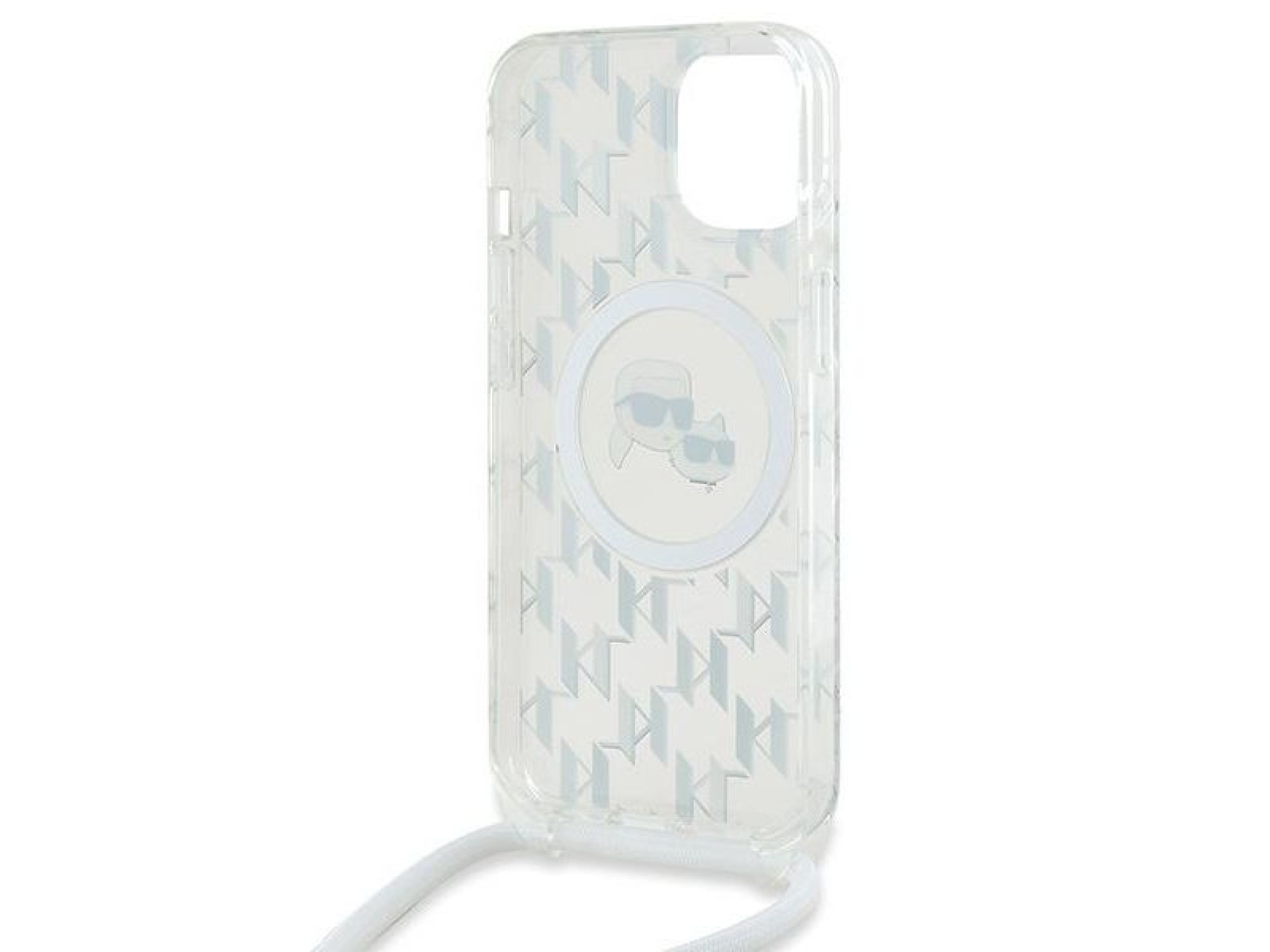 Karl Lagerfeld IML Crossbody Monogram Karl & Choupette Head MagSafe Case for iPhone 15 / 14 / 13 - T