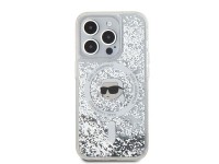 Karl Lagerfeld Liquid Glitter Karl Head MagSafe case for iPhone 15 Pro - transparent Karl Lagerfeld Liquid Glitter Karl Head MagSafe case for iPhone 15 Pro - transparent