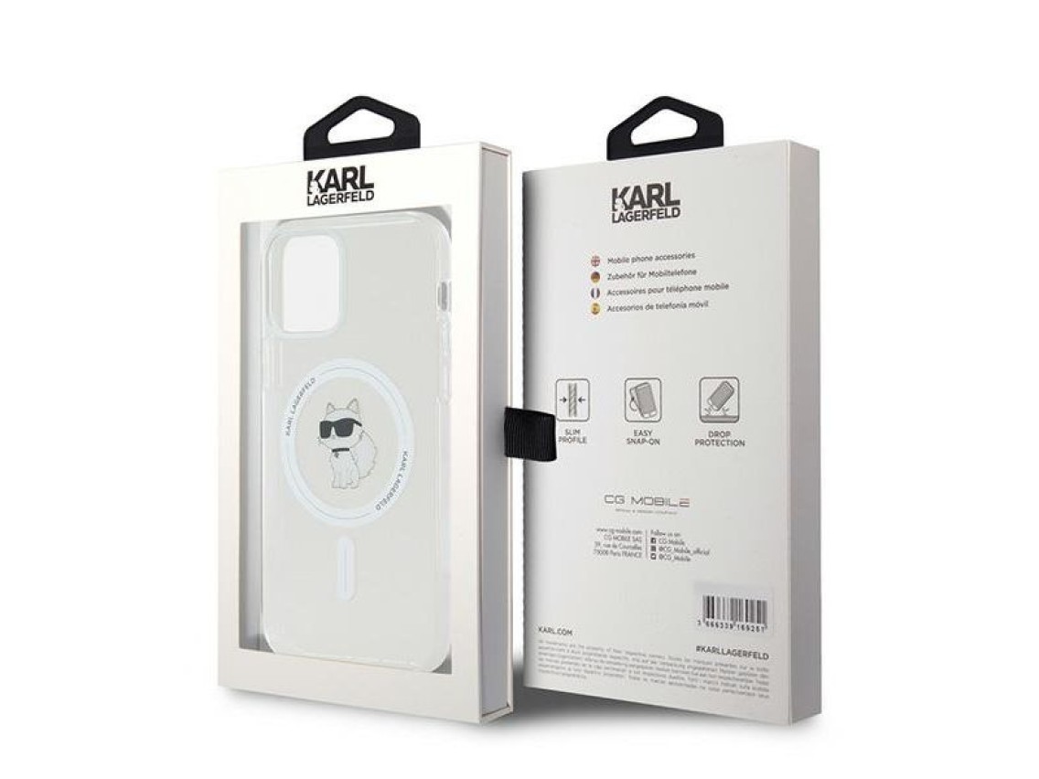 Funda Karl Lagerfeld IML Choupette MagSafe para iPhone 12 / 12 Pro - transparente