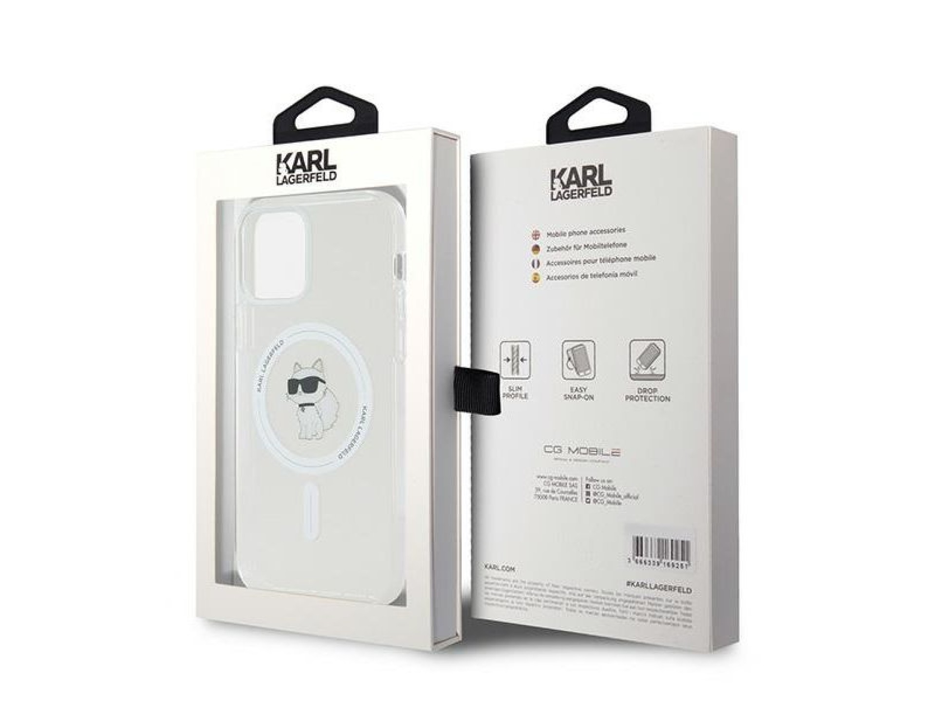 Funda Karl Lagerfeld IML Choupette MagSafe para iPhone 12 / 12 Pro - transparente