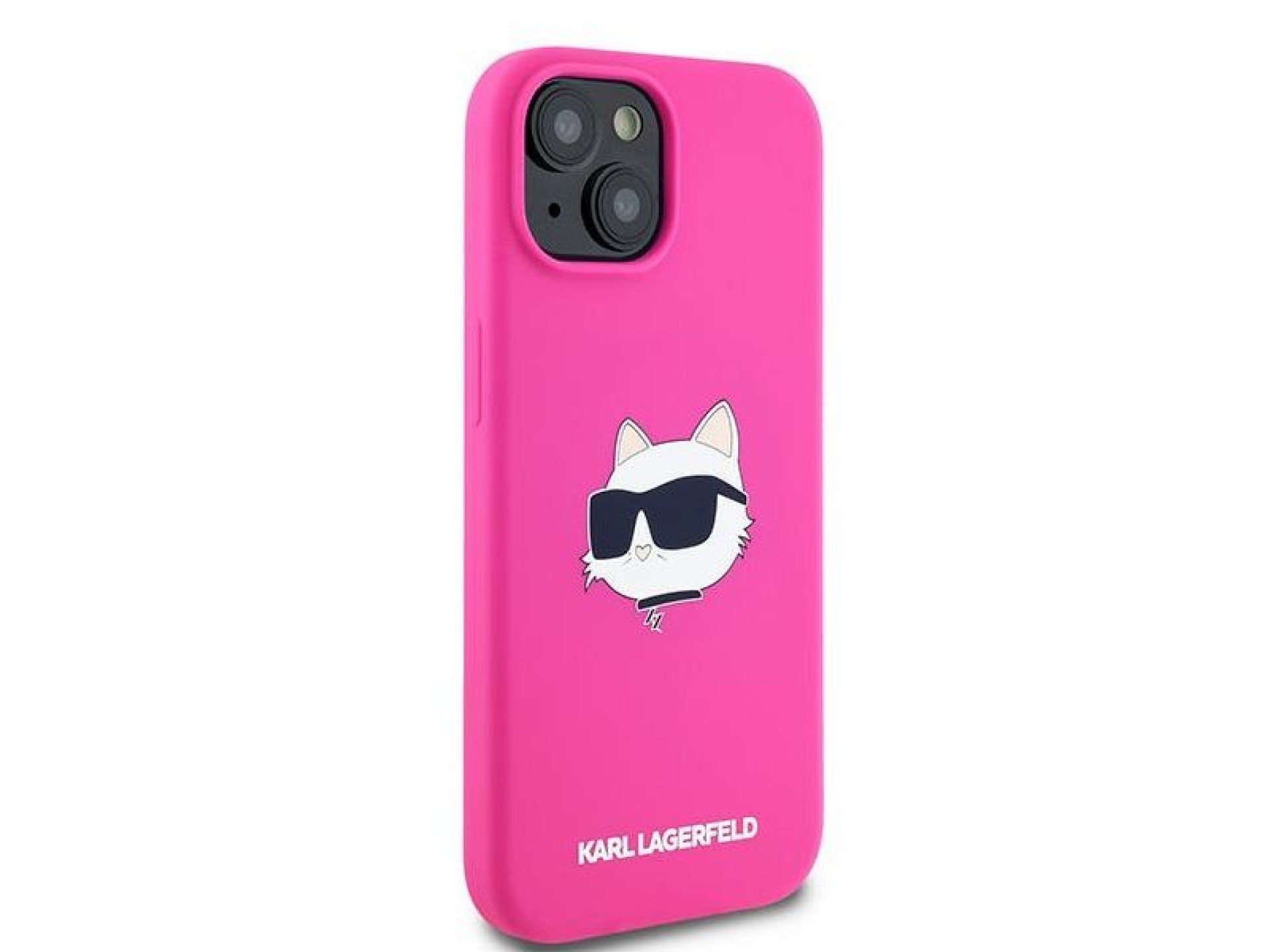 Karl Lagerfeld Silicone Choupette Head MagSafe Case for iPhone 15 Plus / 14 Plus - Pink