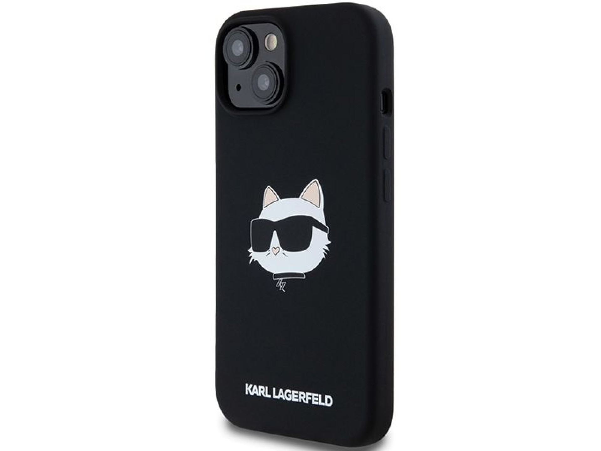 Karl Lagerfeld Silicone Choupette Head MagSafe Case for iPhone 15 Plus / 14 Plus - Black
