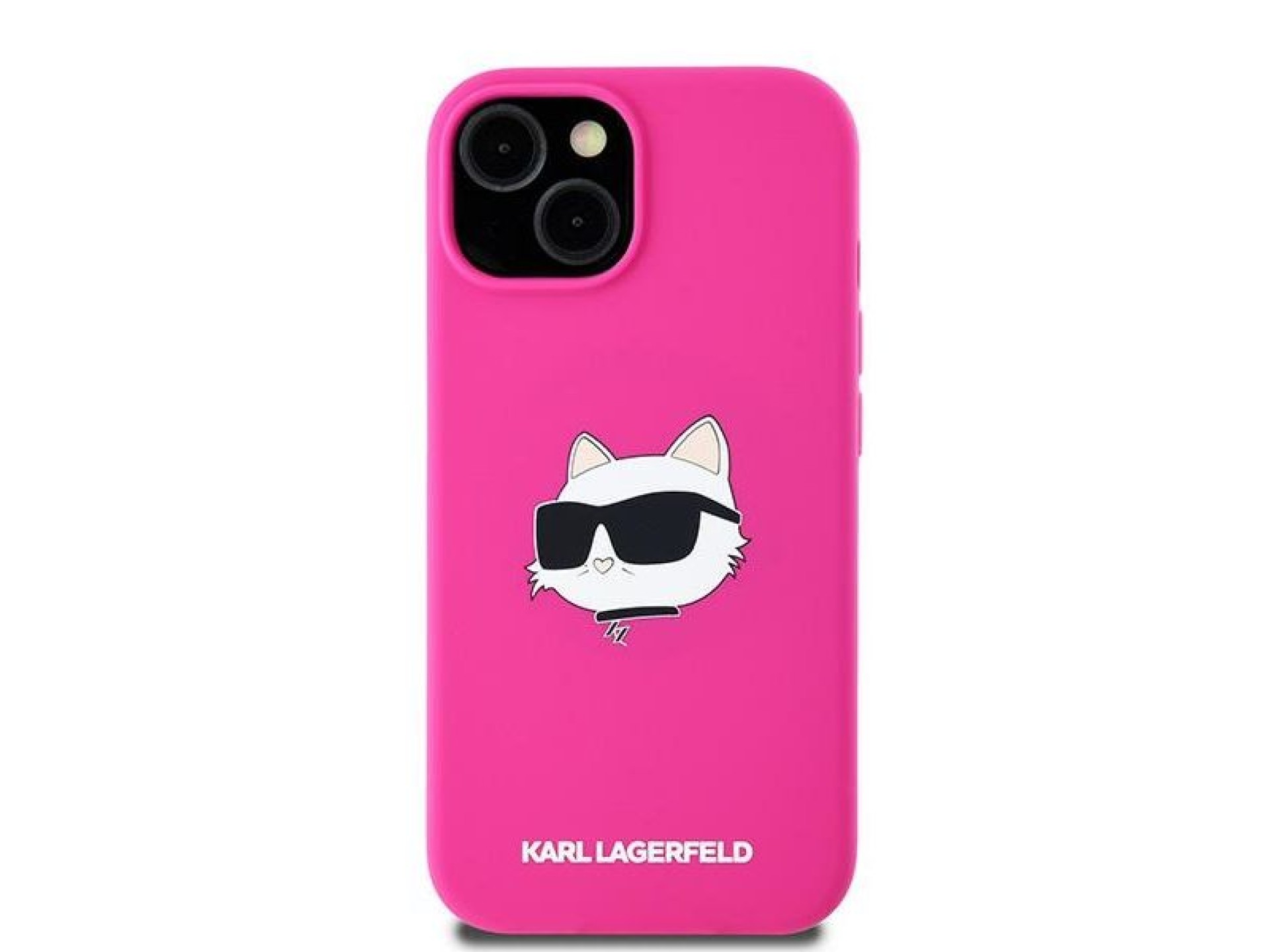 Karl Lagerfeld Silicone Choupette Head MagSafe Case for iPhone 15 Plus / 14 Plus - Pink