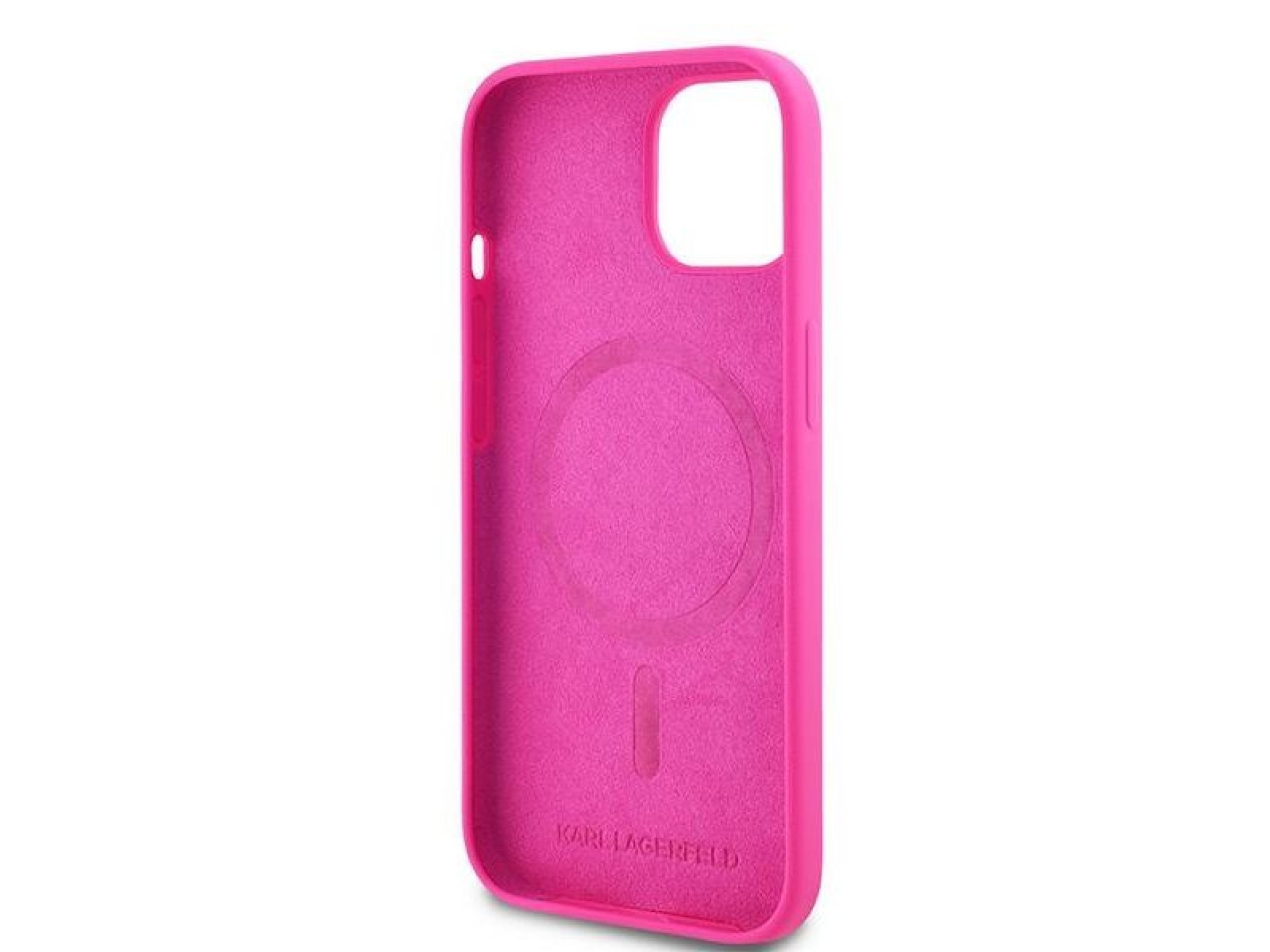 Karl Lagerfeld Silicone Choupette Head MagSafe Case for iPhone 15 Plus / 14 Plus - Pink
