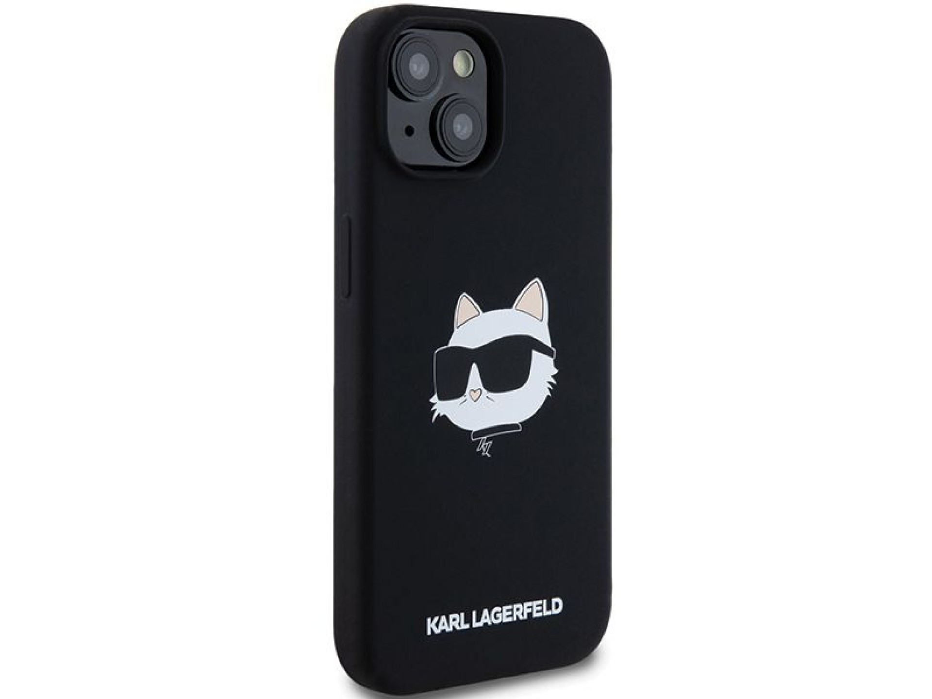 Karl Lagerfeld Silicone Choupette Head MagSafe Case for iPhone 15 Plus / 14 Plus - Black