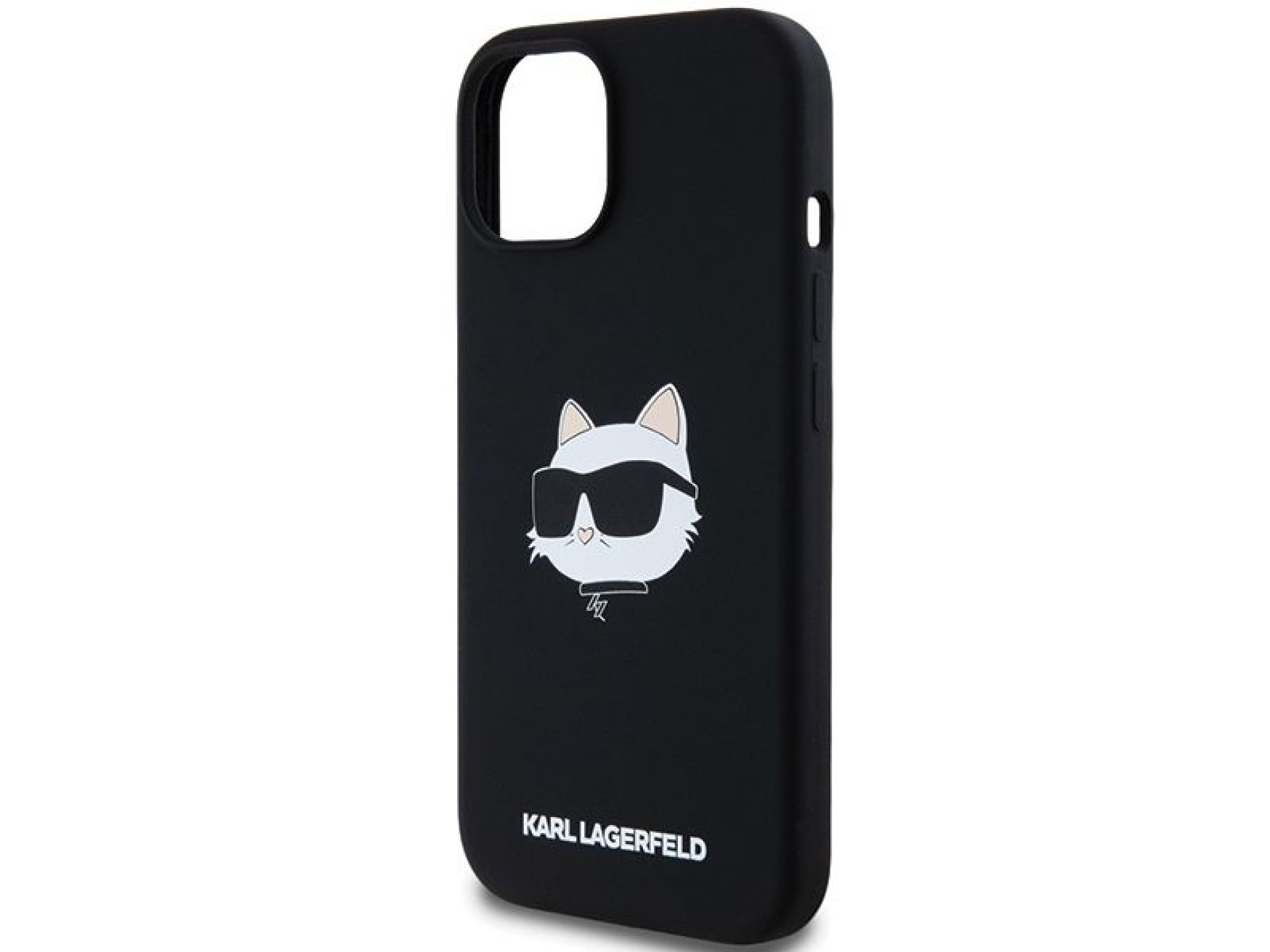 Karl Lagerfeld Silicone Choupette Head MagSafe Case for iPhone 15 Plus / 14 Plus - Black