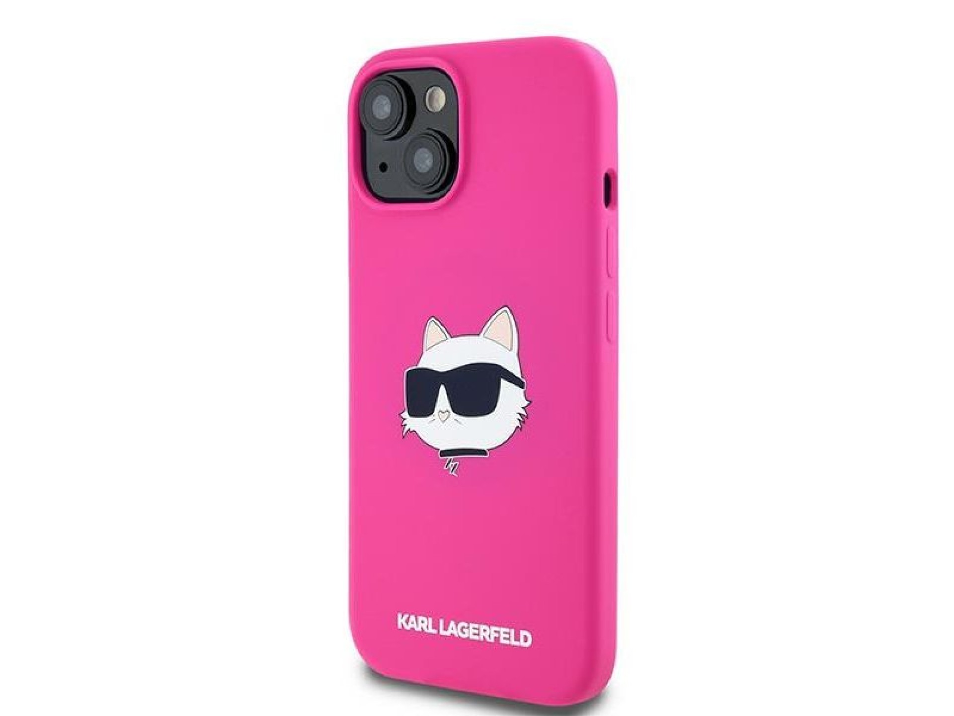Karl Lagerfeld Silicone Choupette Head MagSafe Case for iPhone 15 Plus / 14 Plus - Pink