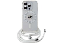 Karl Lagerfeld Crossbody IML Karl Head MagSafe case for iPhone 15 Pro Max - transparent Karl Lagerfeld Crossbody IML Karl Head MagSafe case for iPhone 15 Pro Max - transparent
