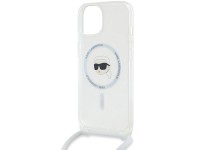 Funda bandolera Karl Lagerfeld IML Karl Head MagSafe para iPhone 15 / 14 / 13 - transparente