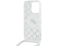 Capa MagSafe Karl Lagerfeld IML Crossbody Monogram Karl & Choupette Head para iPhone 15 Pro Max - Tr