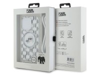 Capa MagSafe Karl Lagerfeld IML Crossbody Monogram Karl & Choupette Head para iPhone 15 Pro Max - Tr