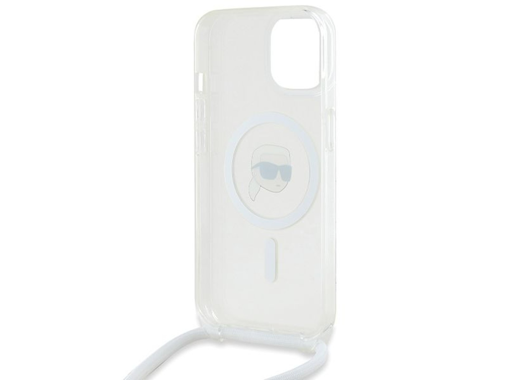 Funda bandolera Karl Lagerfeld IML Karl Head MagSafe para iPhone 15 / 14 / 13 - transparente
